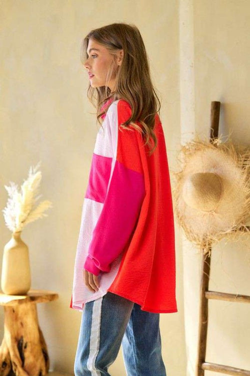 The Block Multicolor Button Up