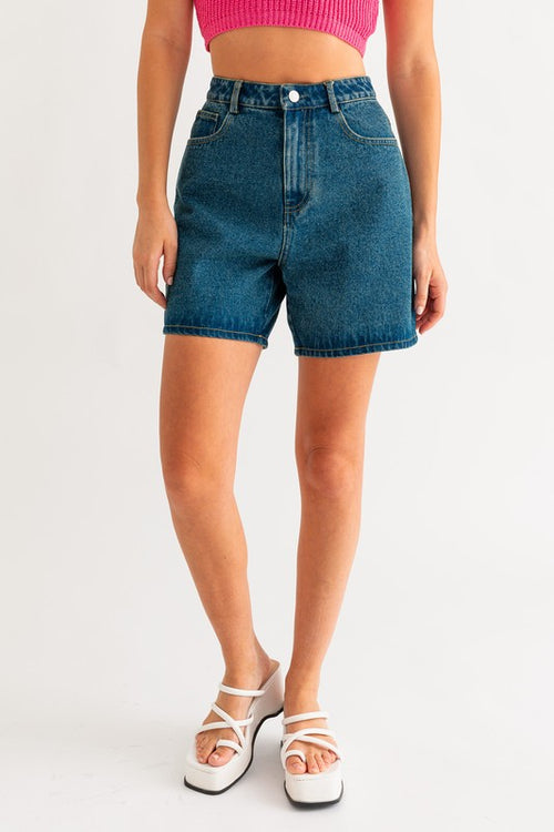 Girlfriend Denim Shorts