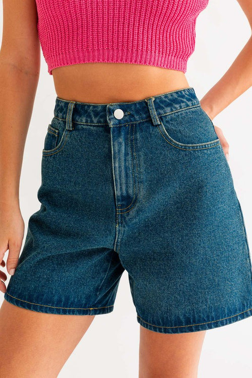 Girlfriend Denim Shorts