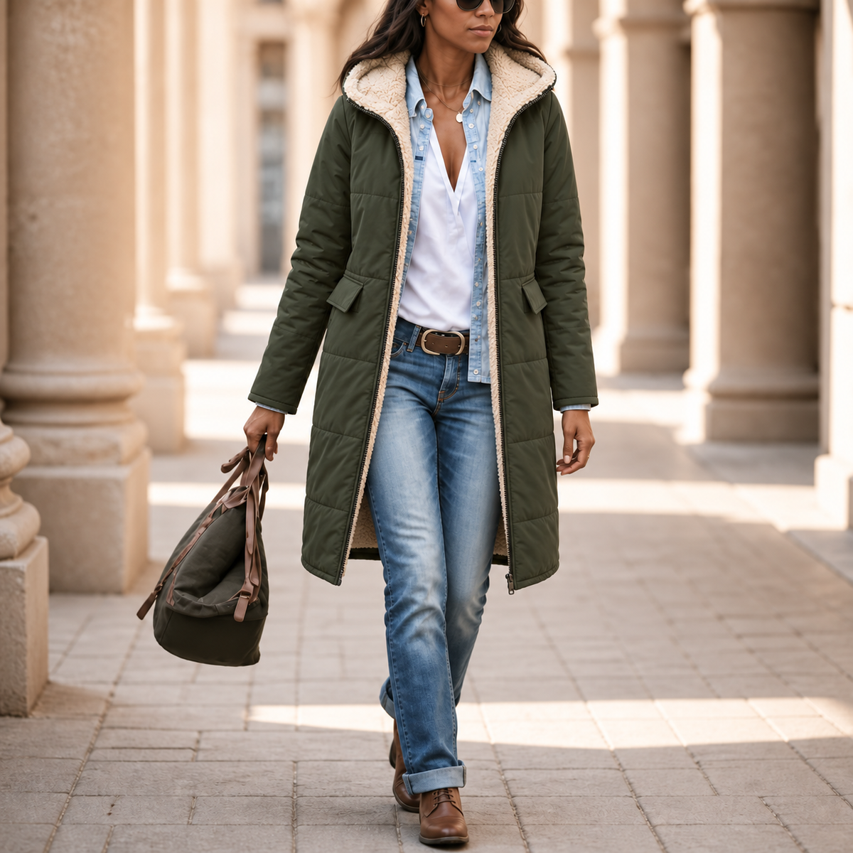 Wintervia – Sherpa Windproof Long Coat