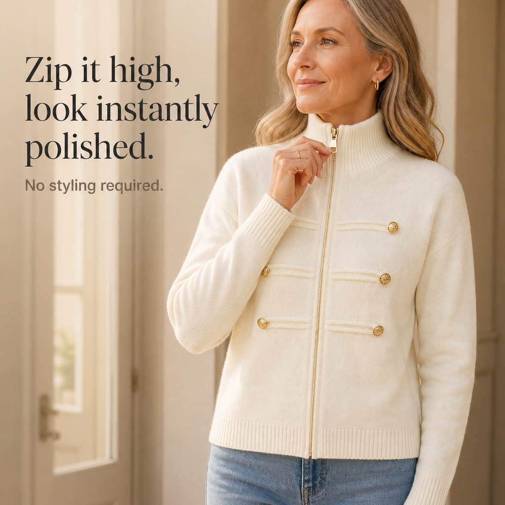 Zipelle – Two-Way Zip Sweater Jacket
