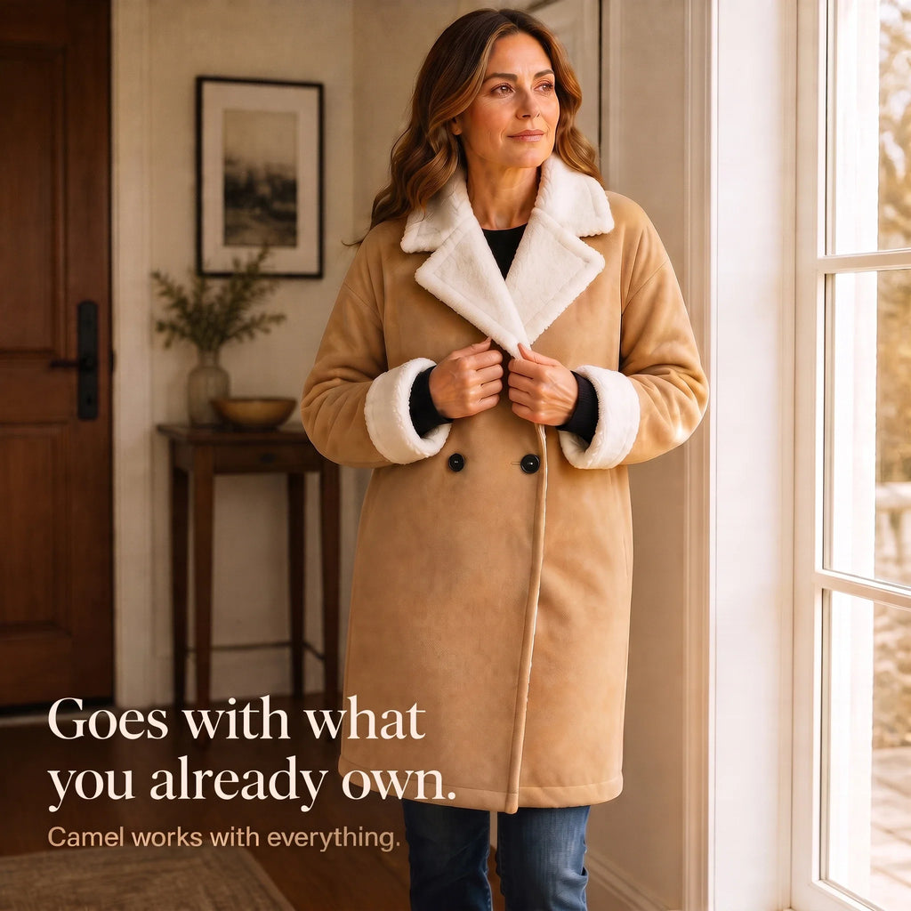 Everleigh – Camel Sherpa-Lined-Look Winter Coat