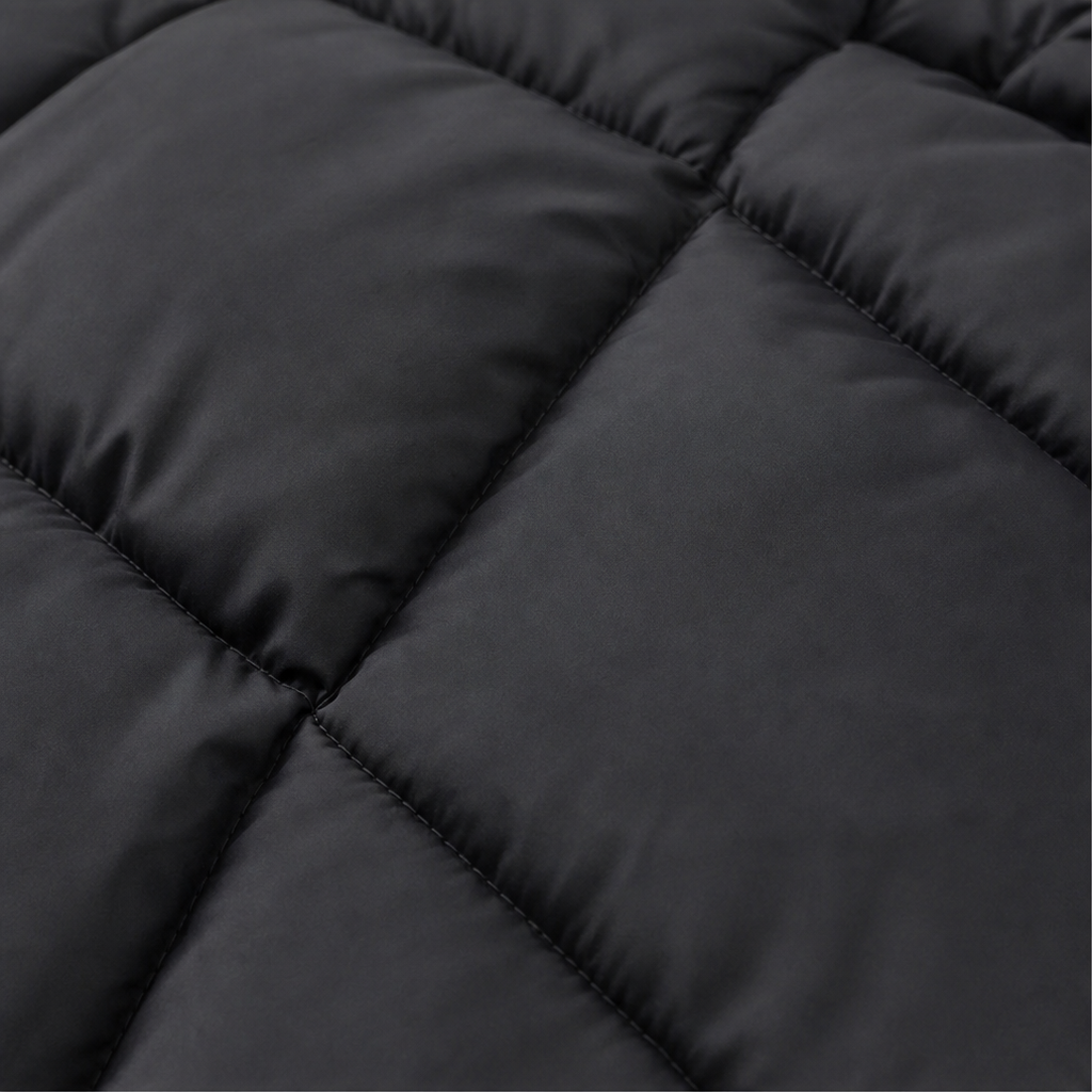Veluna – Plush Hood Trim Mid-Long Padded Winter Coat