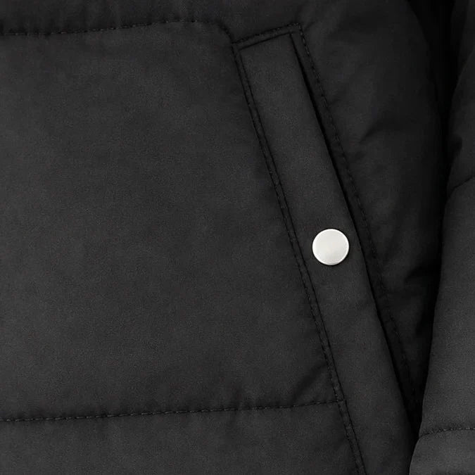 Vellora – Long Quilted Hooded Winter Coat