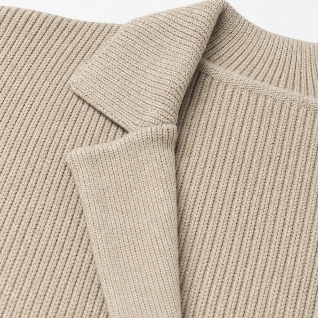Elara – Ribbed Knit Double-Breasted Cardigan