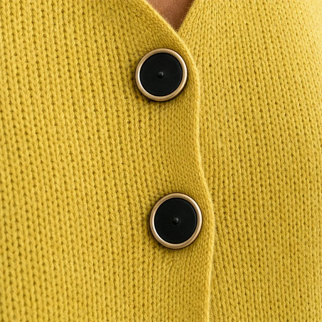 Vivelyn – Color-Block V-Neck Knit Cardigan