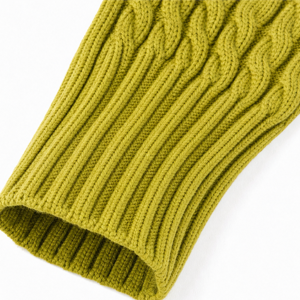 Cablemere – High Collar Cable-Knit Duster Cardigan