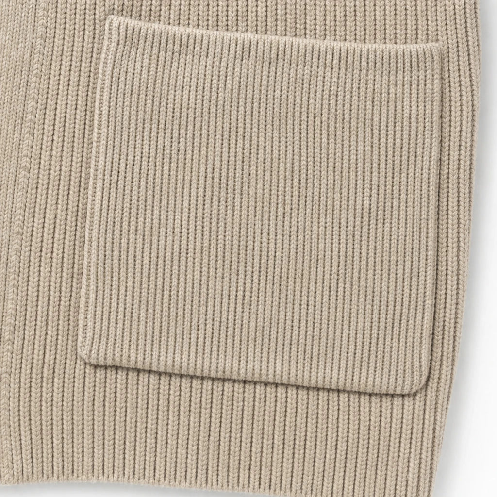 Elara – Ribbed Knit Double-Breasted Cardigan