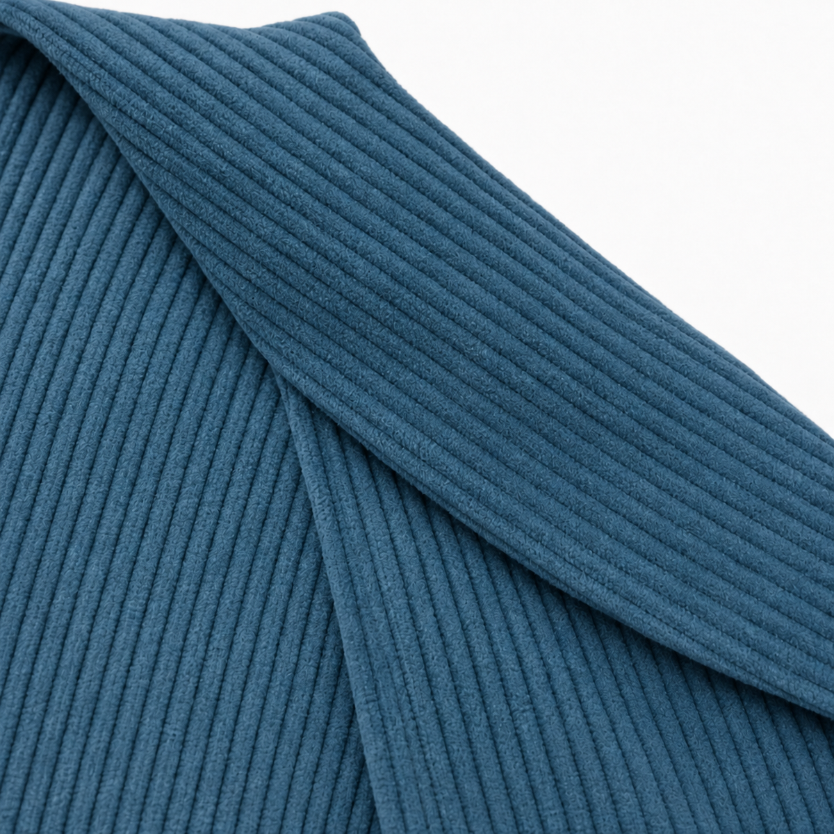 Ribvale – Open-Front Ribbed Corduroy Waist-Tab Jacket