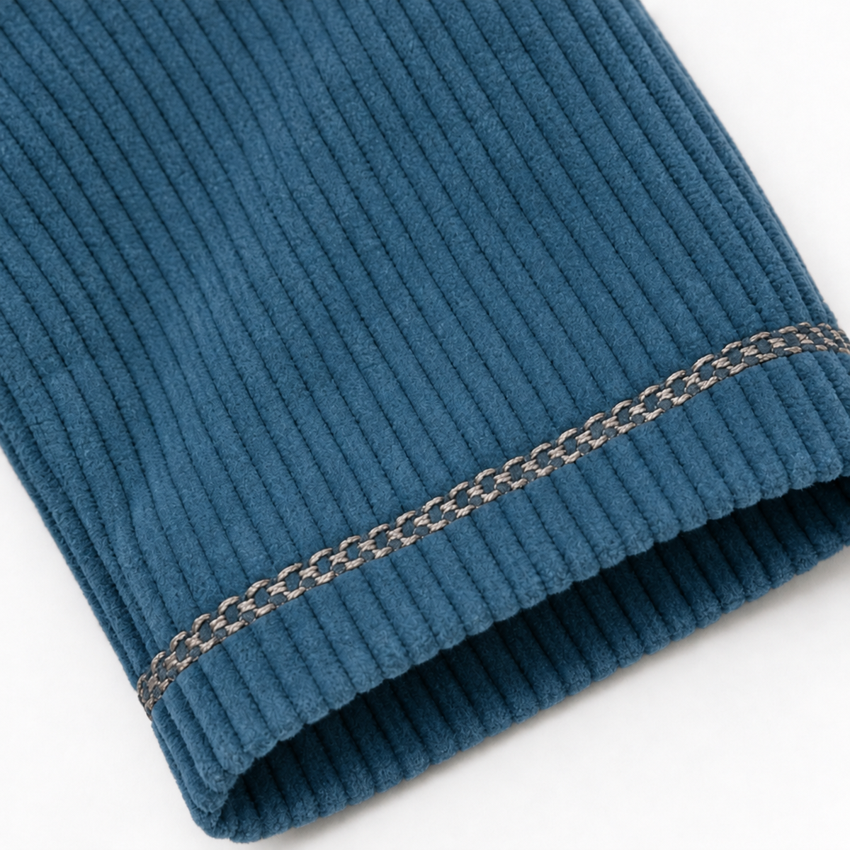 Ribvale – Open-Front Ribbed Corduroy Waist-Tab Jacket