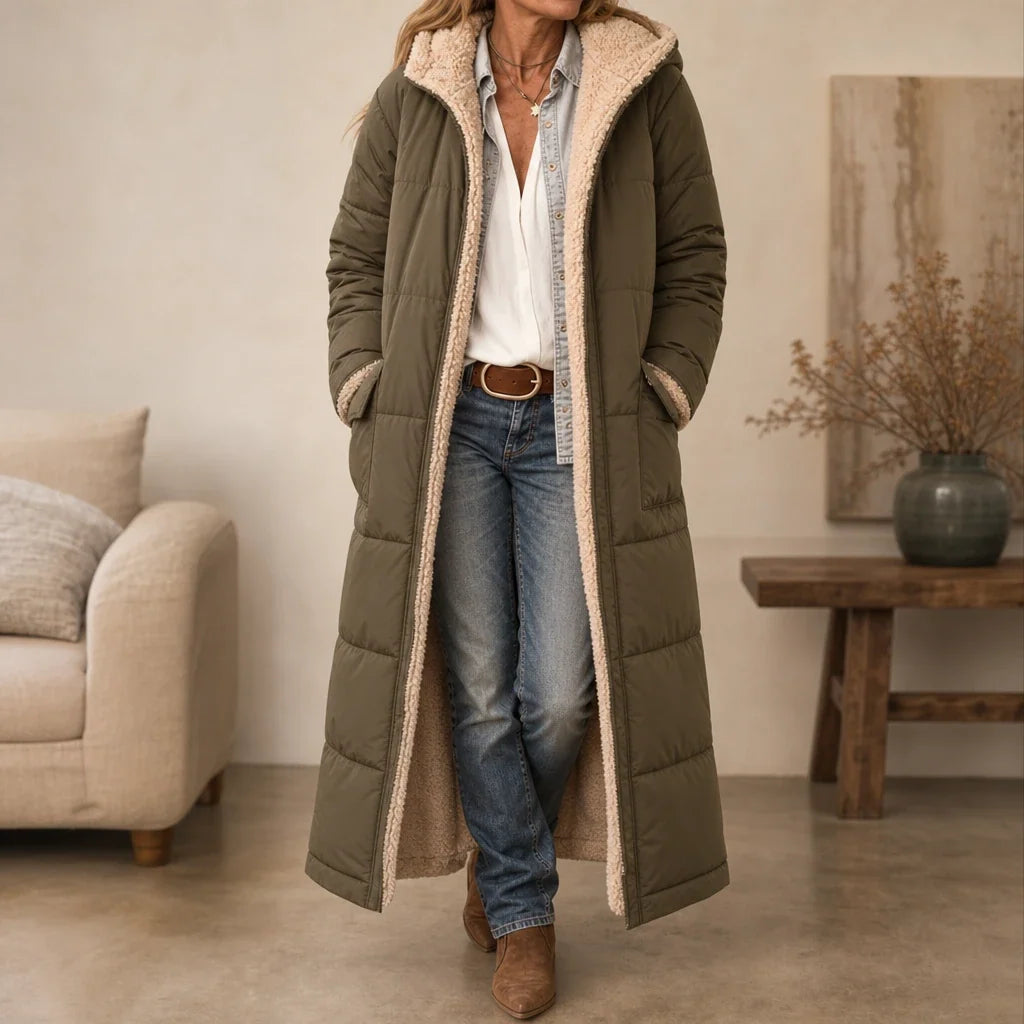 Revera – Reversible Hooded Longline Puffer Coat