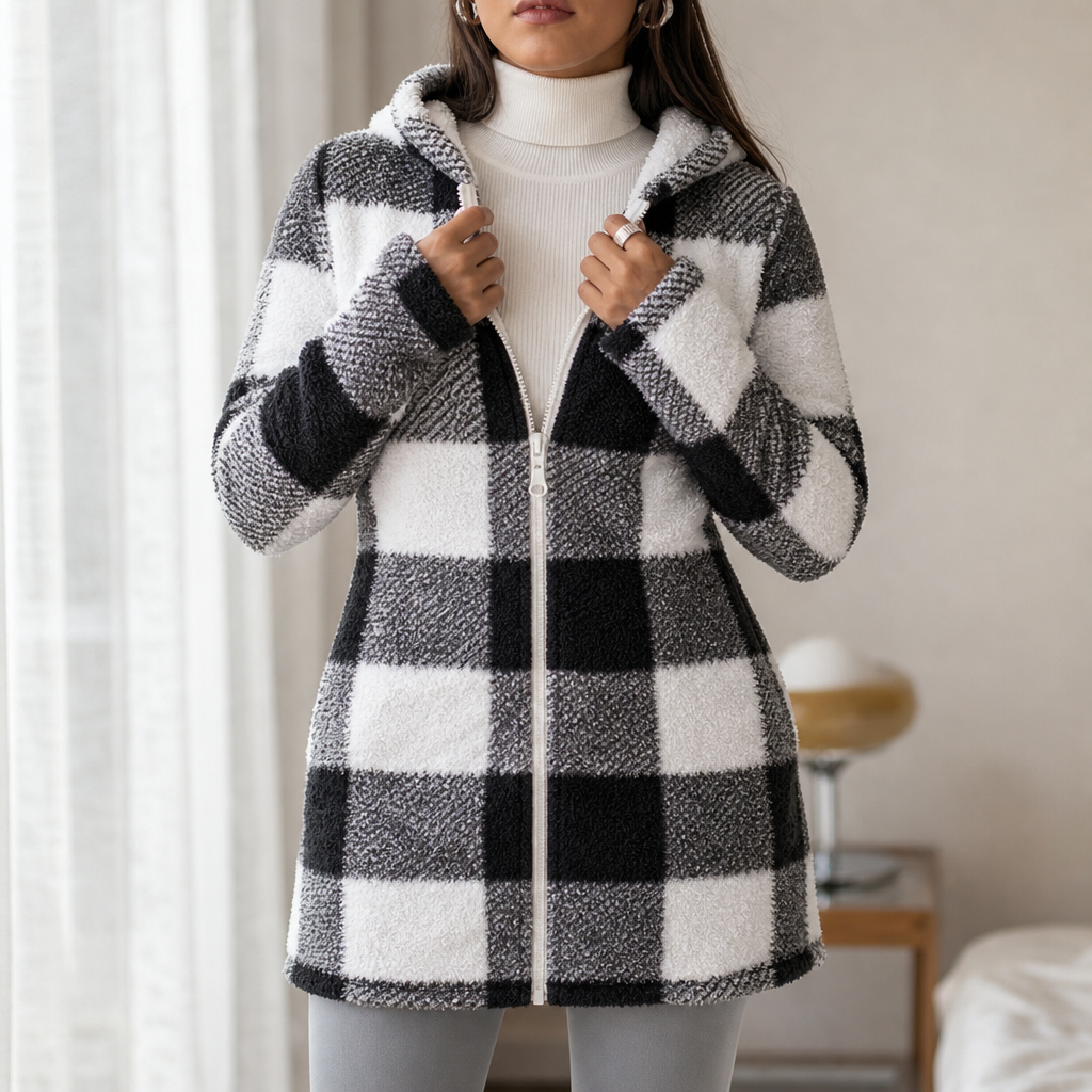 Checkhaven – Buffalo Check Hooded Zip Jacket