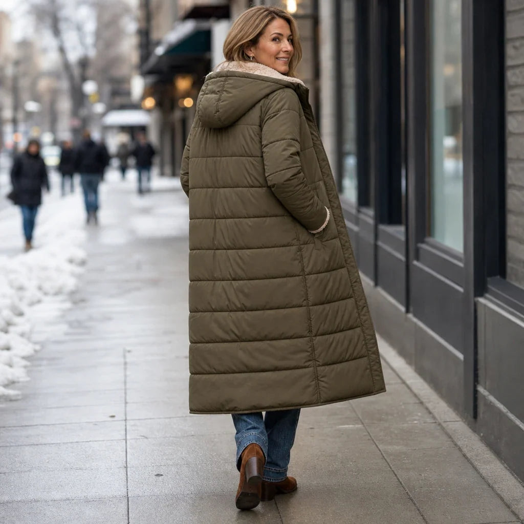 Revera – Reversible Hooded Longline Puffer Coat