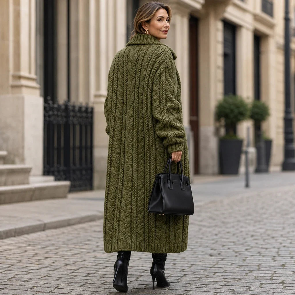 Cablehaven – Oversized Cable-Knit Long Cardigan