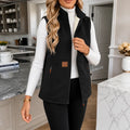 Veluna – Zip-Front Fleece High-Collar Vest