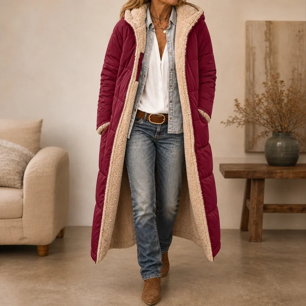 Revera – Reversible Hooded Longline Puffer Coat