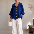Ribelle – Ribbed Wide-Sleeve Button Cardigan