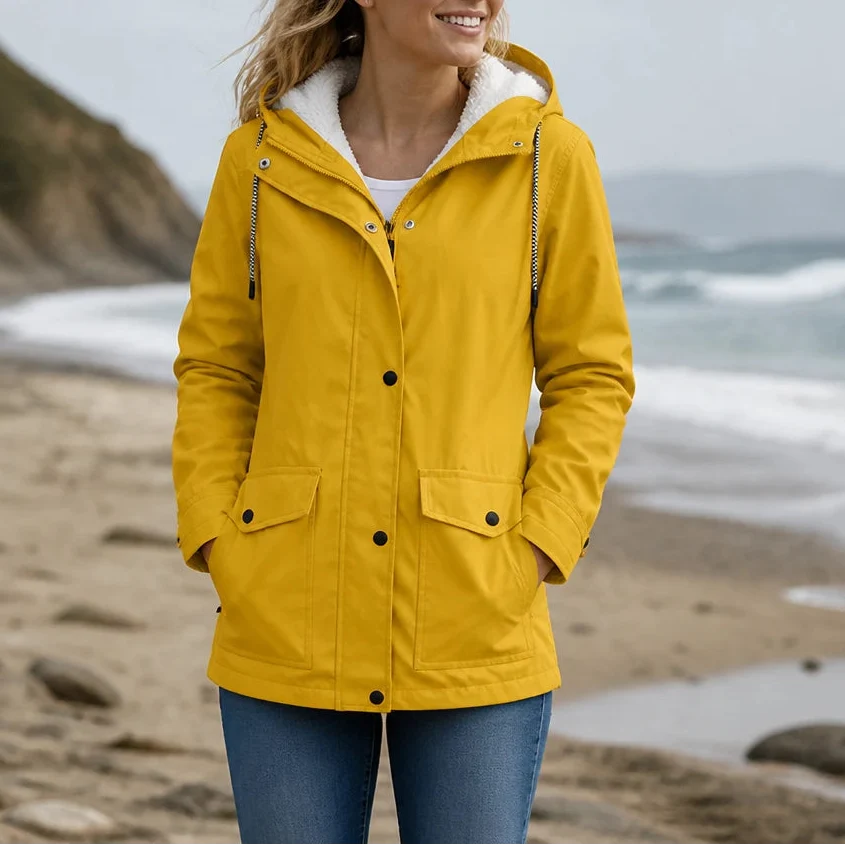Windora – Fleece-Lined Hooded Winter Jacket