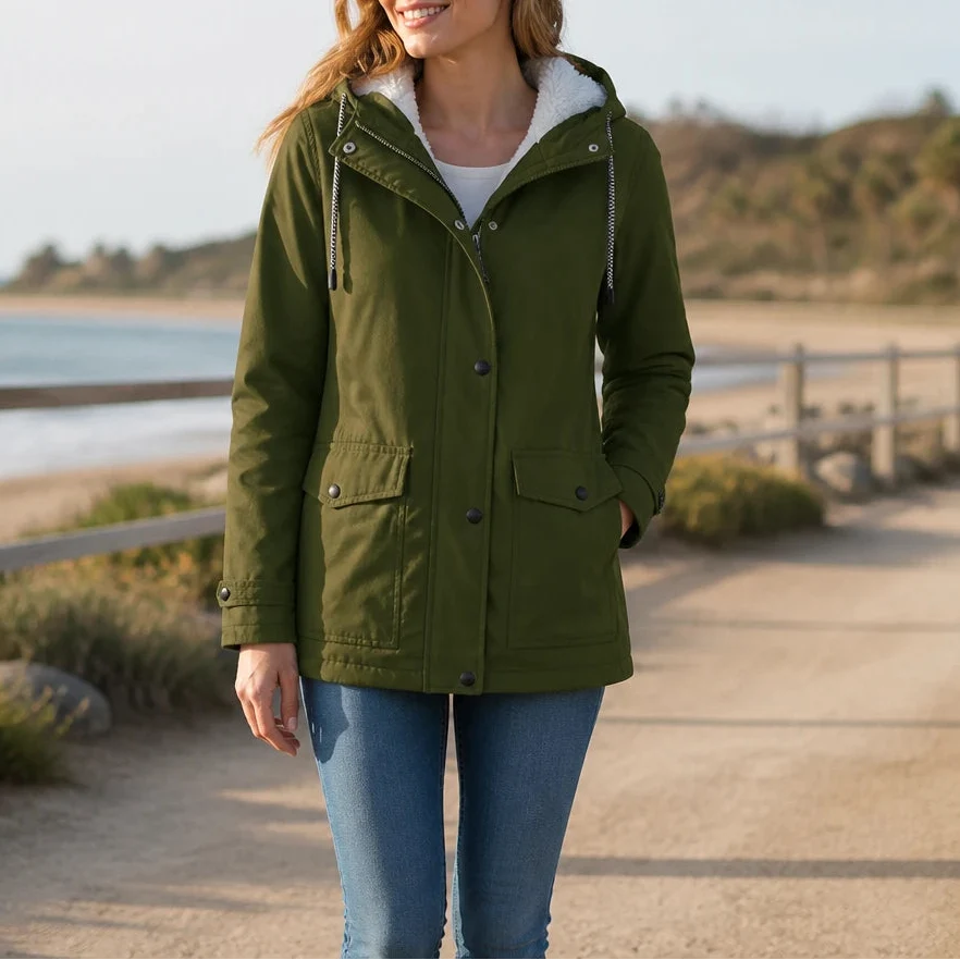 Windora – Fleece-Lined Hooded Winter Jacket