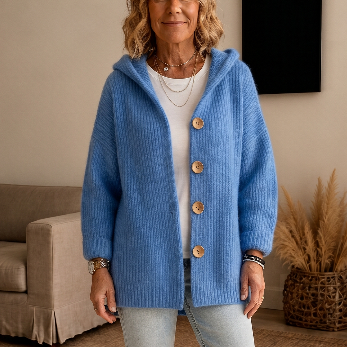 Ribelle – Chunky Rib-Knit Hooded Cardigan