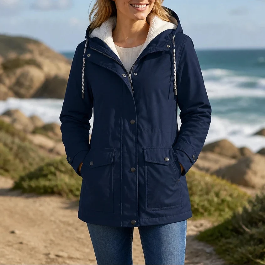 Windora – Fleece-Lined Hooded Winter Jacket