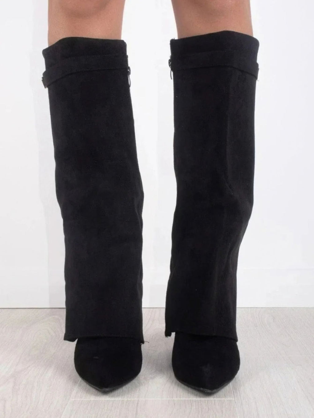 Women's Block Heel Pointed Toe Knee-High Boots