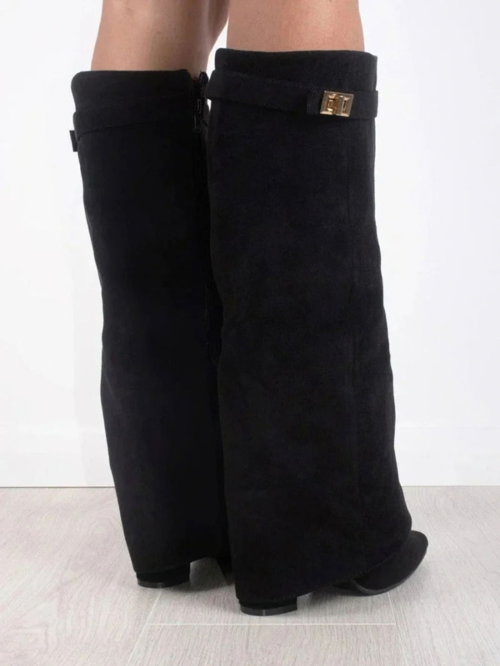 Women's Block Heel Pointed Toe Knee-High Boots