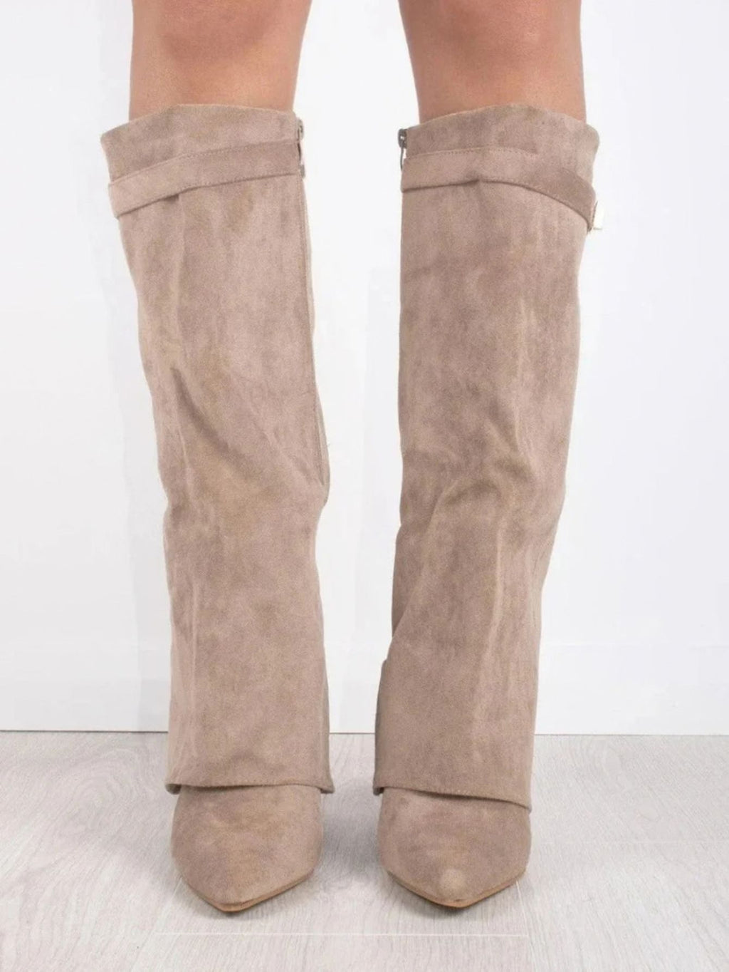 Women's Block Heel Pointed Toe Knee-High Boots