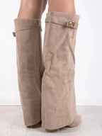 Women's Block Heel Pointed Toe Knee-High Boots