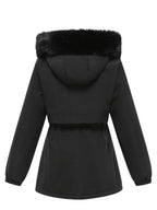 Women's Faux Fur Trim Hooded Parka