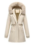 Women's Faux Fur Trim Hooded Parka