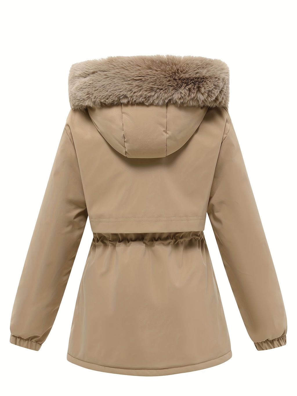 Women's Faux Fur Trim Hooded Parka