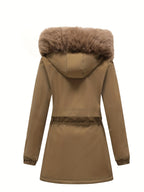Women's Faux Fur Trim Hooded Parka