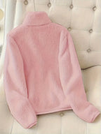 Women's Faux Shearling Full-Zip Collared Jacket