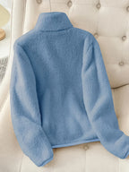Women's Faux Shearling Full-Zip Collared Jacket