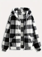 Women's Faux Shearling Relaxed Fit Hooded Jacket