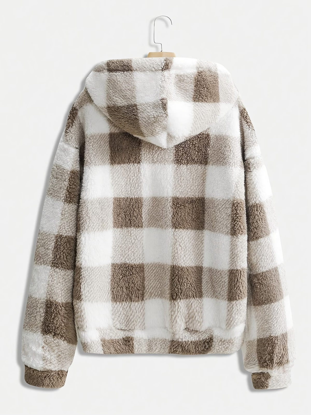 Women's Faux Shearling Relaxed Fit Hooded Jacket