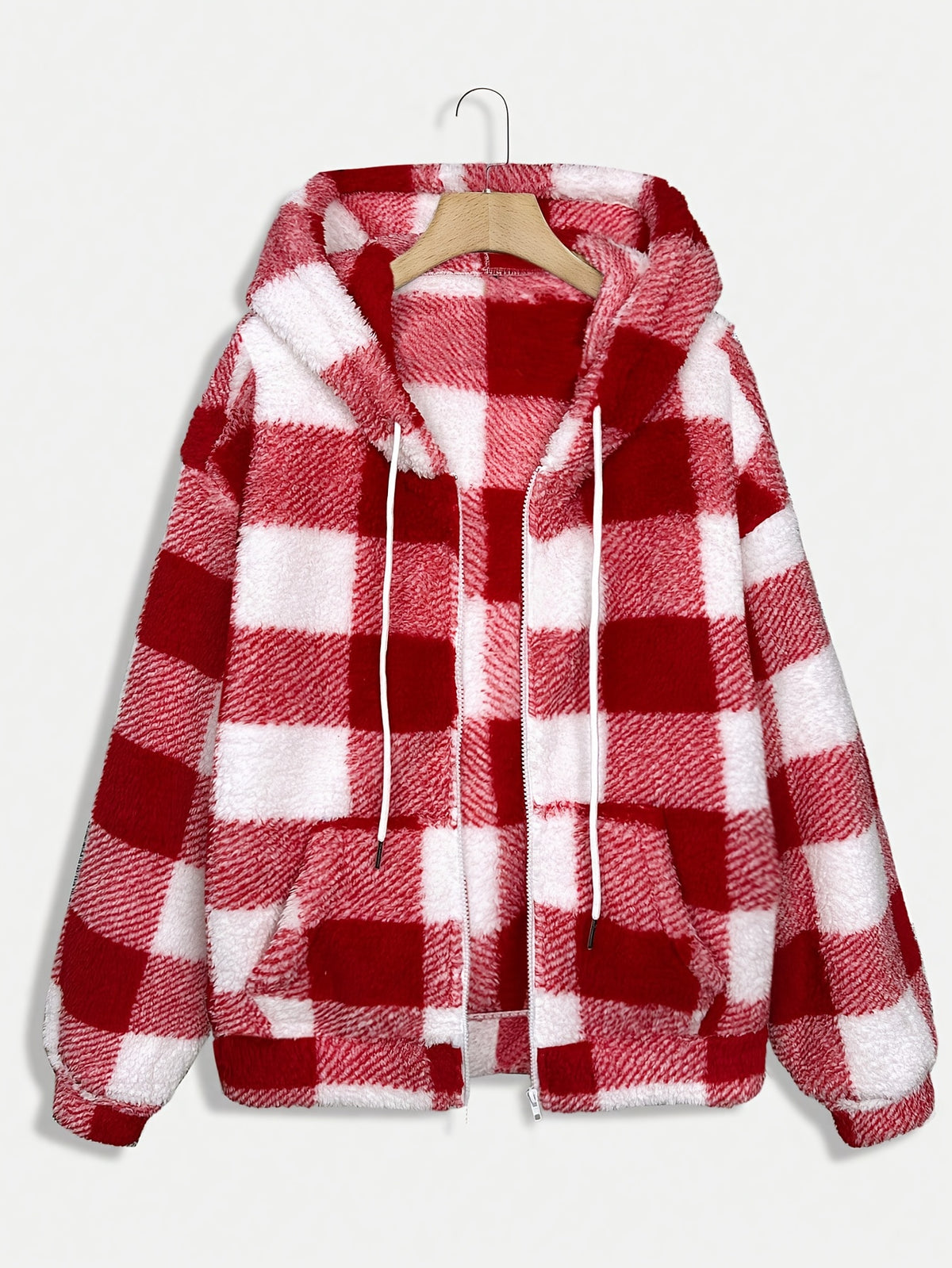 Women's Faux Shearling Relaxed Fit Hooded Jacket