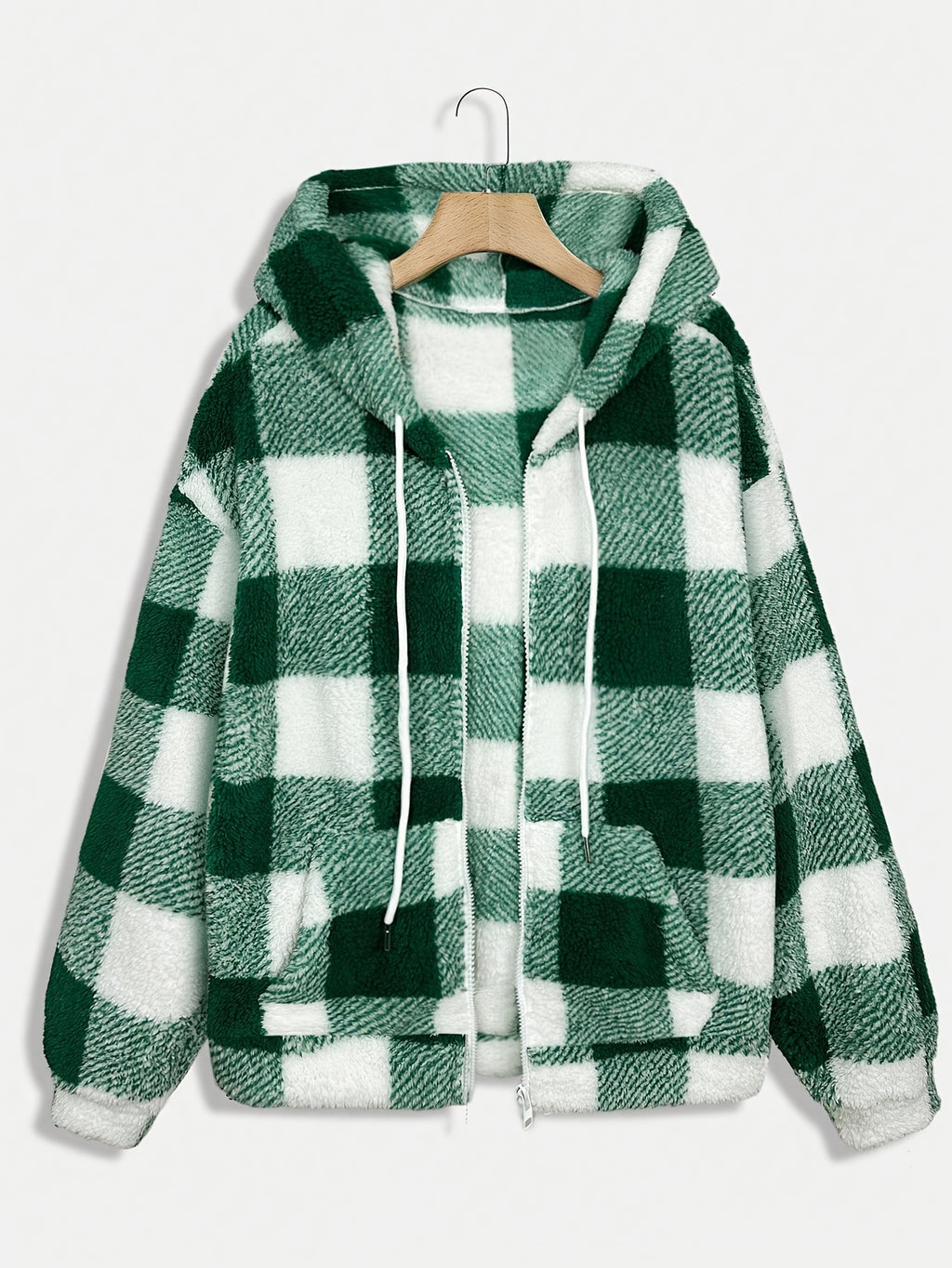 Women's Faux Shearling Relaxed Fit Hooded Jacket