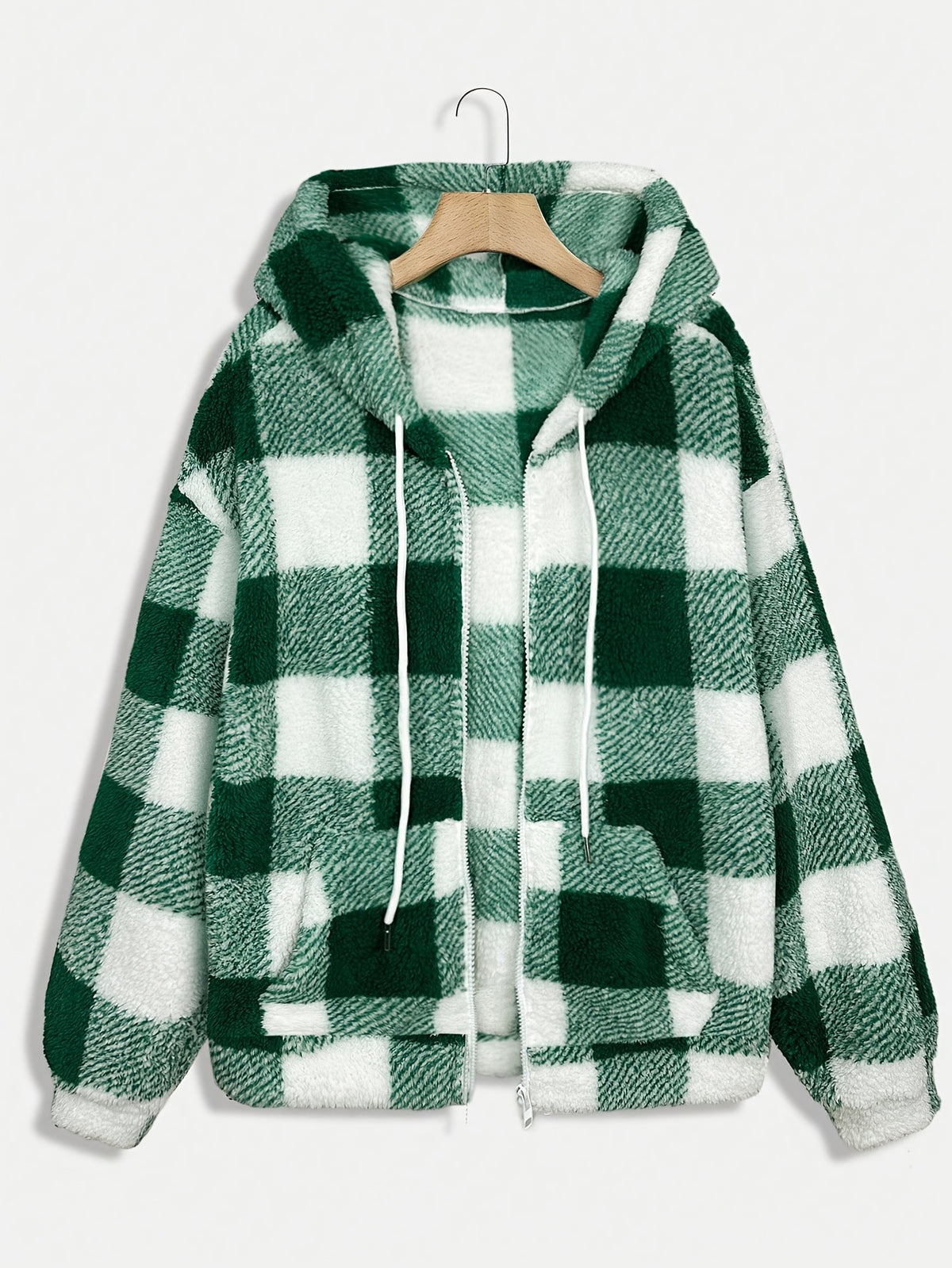 Women's Faux Shearling Relaxed Fit Hooded Jacket
