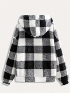 Women's Faux Shearling Relaxed Fit Hooded Jacket