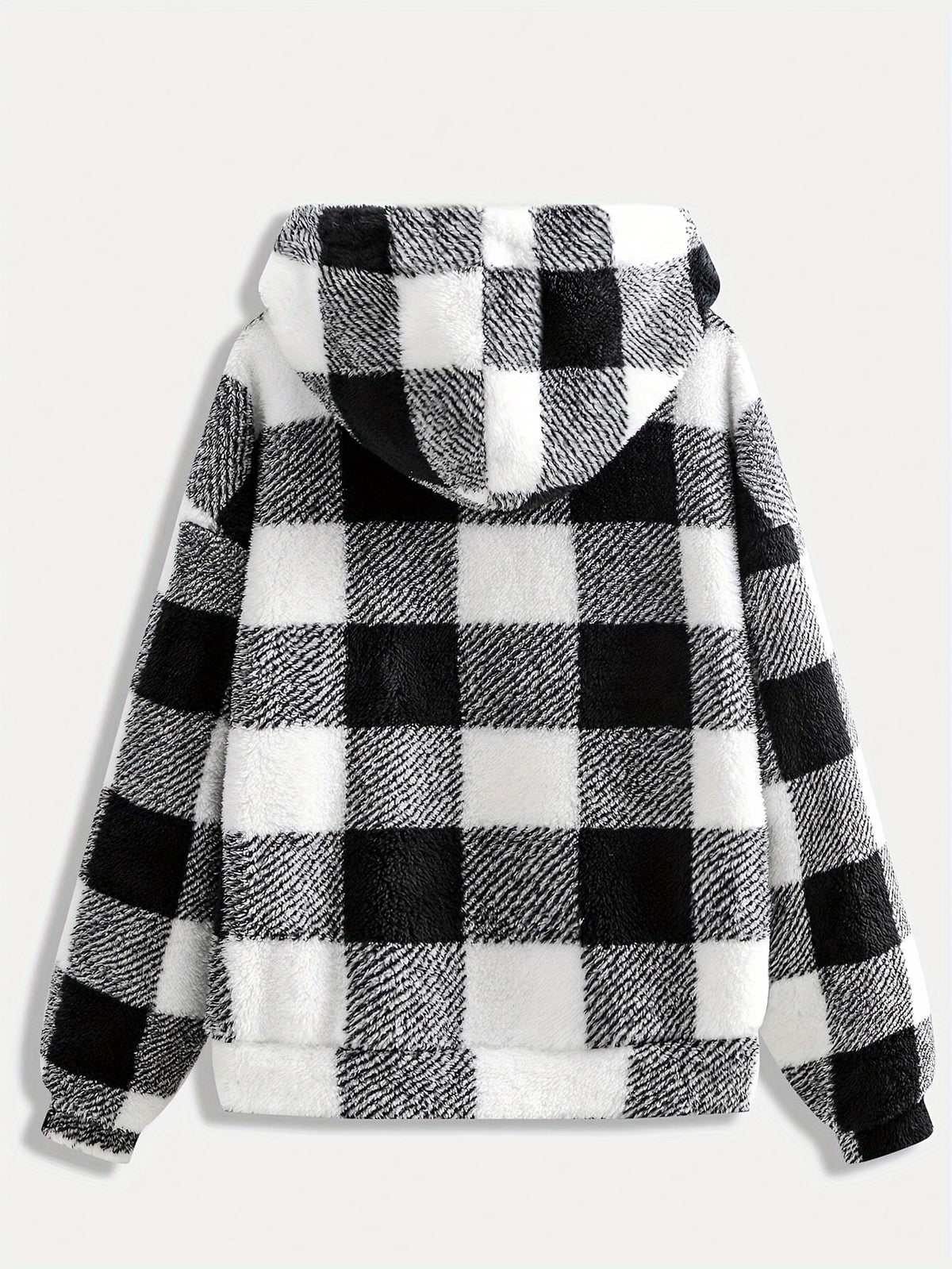 Women's Faux Shearling Relaxed Fit Hooded Jacket