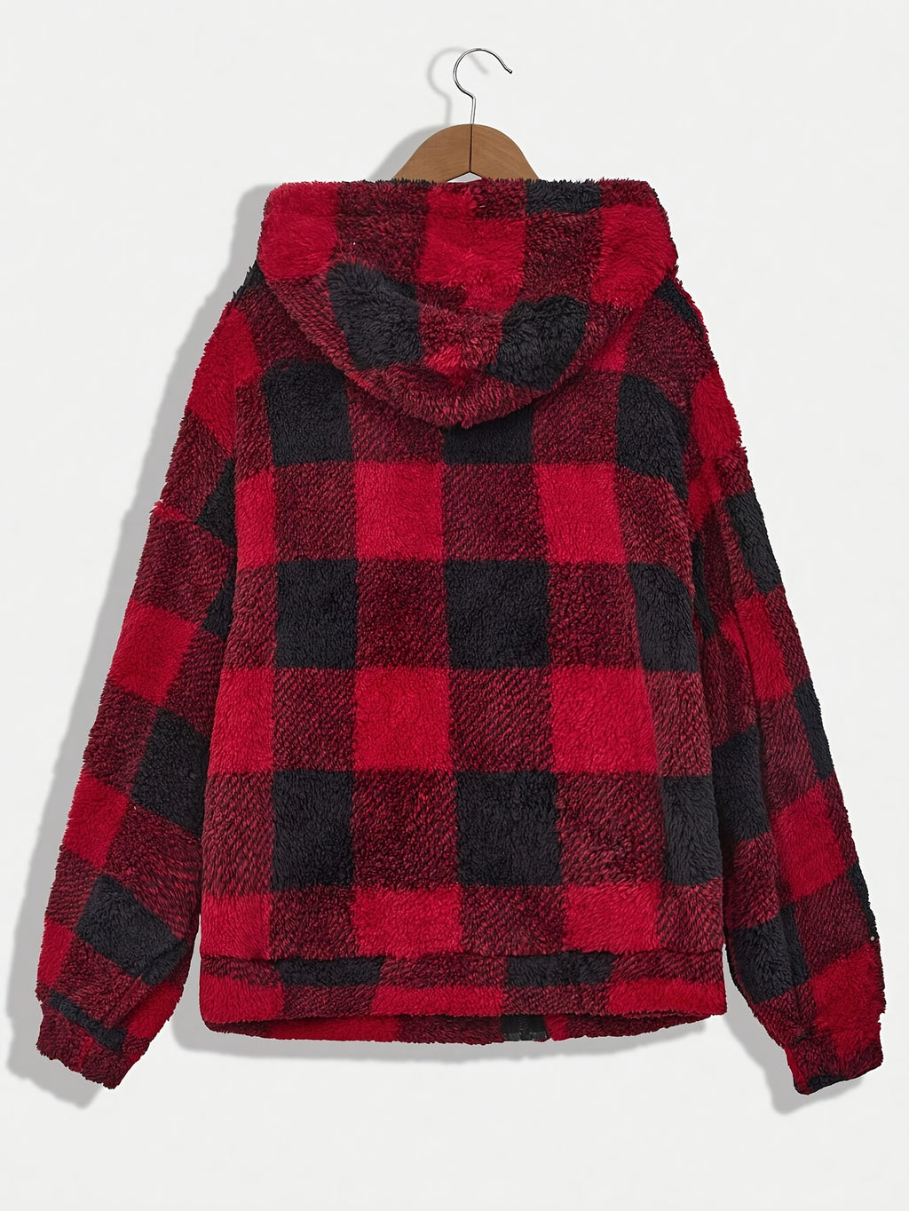 Women's Faux Shearling Relaxed Fit Hooded Jacket