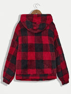Women's Faux Shearling Relaxed Fit Hooded Jacket