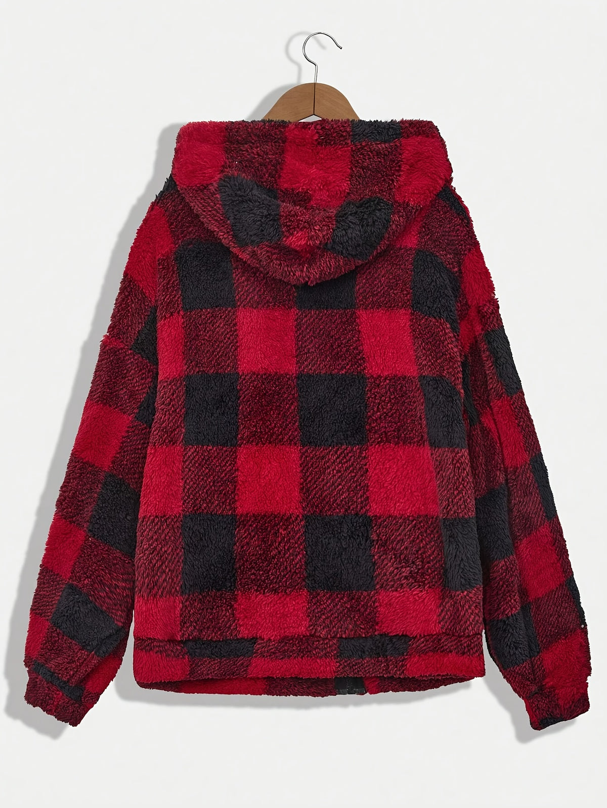 Women's Faux Shearling Relaxed Fit Hooded Jacket
