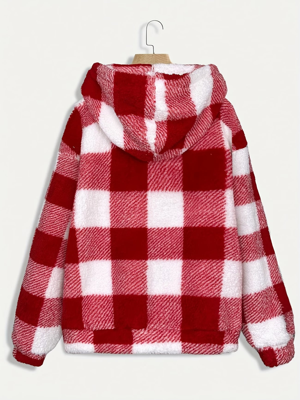 Women's Faux Shearling Relaxed Fit Hooded Jacket