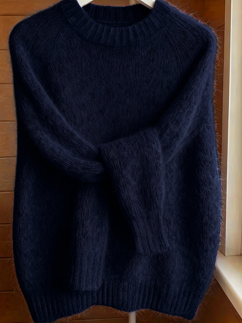 Women's Fine Knit Relaxed Fit Crew Neck Sweater