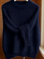 Women's Fine Knit Relaxed Fit Crew Neck Sweater