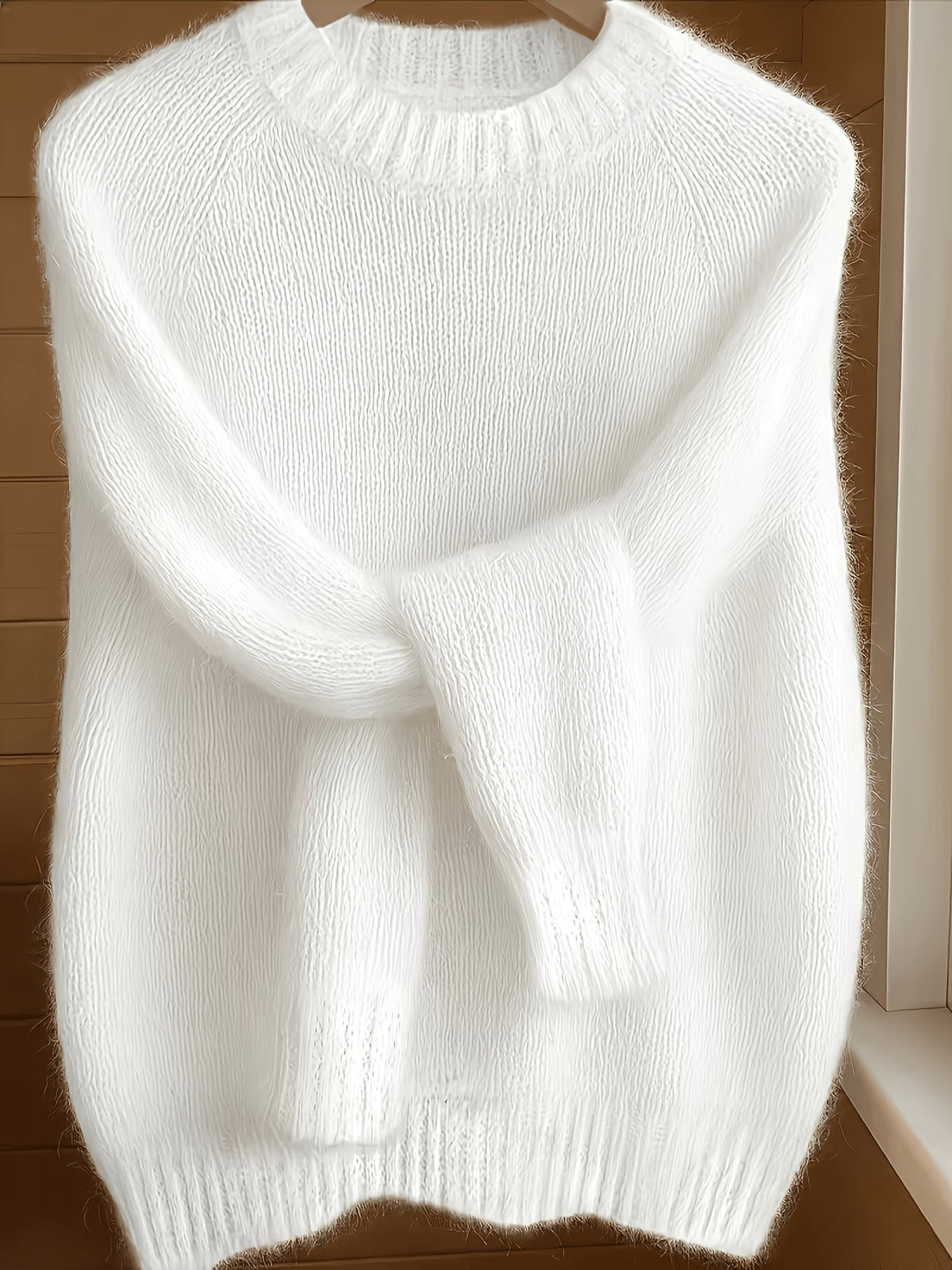 Women's Fine Knit Relaxed Fit Crew Neck Sweater