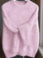 Women's Fine Knit Relaxed Fit Crew Neck Sweater